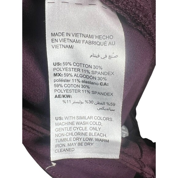 Chico’s So Slimming Pants 2P Plum Purple‎ Straight Ankle Career Trousers Work - Picture 9 of 9